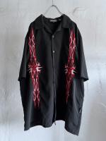 Tribal Emb Open collar Shirt