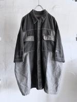Phat Farm Half Sleeve Oversized Jean Shirt Jacket