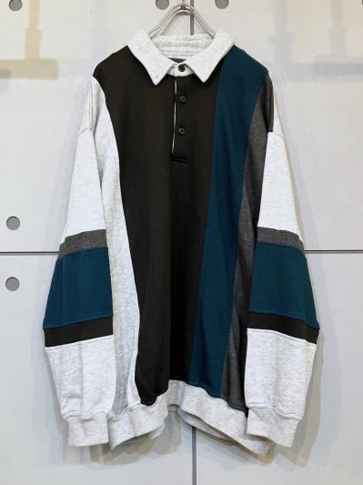 Old Oversized Design Sweat Polo Shirt