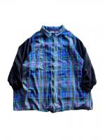 old Loose fit Flannel Zip-Up Shirt Blouson