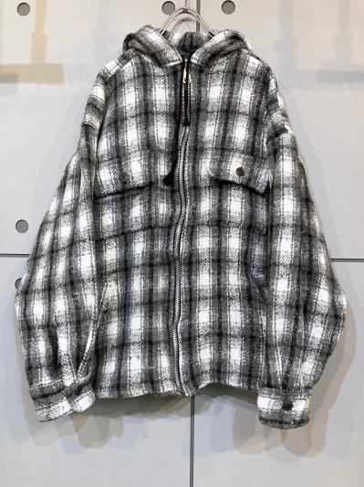 Old Oversized Check Zip Up Hoodie