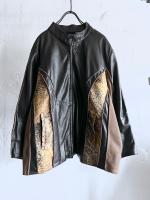 KOOS of Cours Mao Collar Leather Jacket